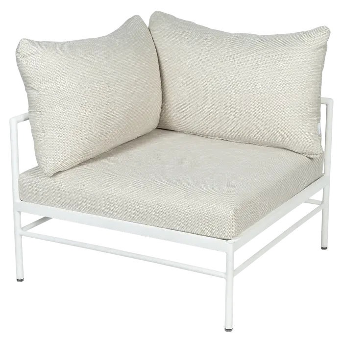 Fermob Rivage Fauteuil d'angle Blanc coton 01 Teint Masse Texture Osier M0605 