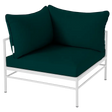 Fermob Rivage Fauteuil d'angle Blanc coton 01 Teint Masse Vert Paon cru M01353 