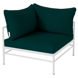 Fermob Rivage Fauteuil d'angle Blanc coton 01 Teint Masse Vert Paon cru M01353 