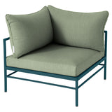 Fermob Rivage Fauteuil d'angle Bleu acapulco 21 Natté Sunbrella Cactus 82 