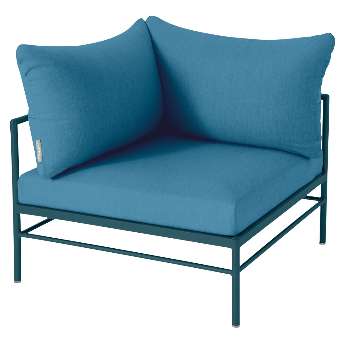 Fermob Rivage Fauteuil d'angle Bleu acapulco 21 Teint Masse Bleu Adriatic M03941 