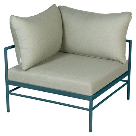 Fermob Rivage Fauteuil d'angle Bleu acapulco 21 Teint Masse Mix Vert Prairie M01354 