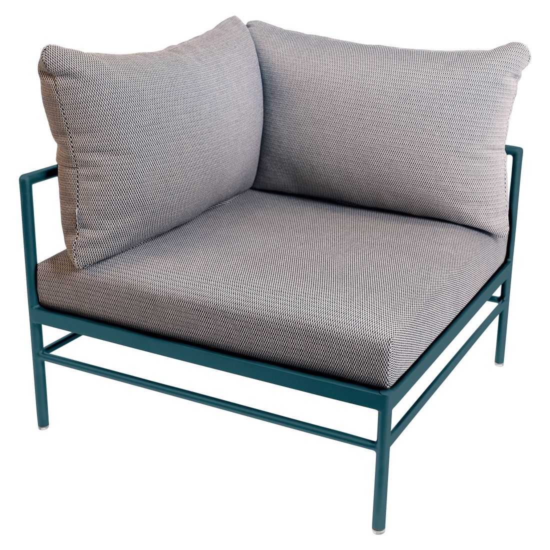Fermob Rivage Fauteuil d'angle Bleu acapulco 21 Teint Masse Texture Stracciatella M01284 