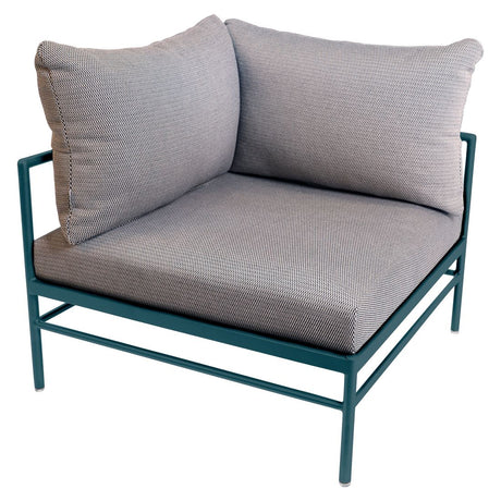 Fermob Rivage Fauteuil d'angle Bleu acapulco 21 Teint Masse Texture Stracciatella M01284 