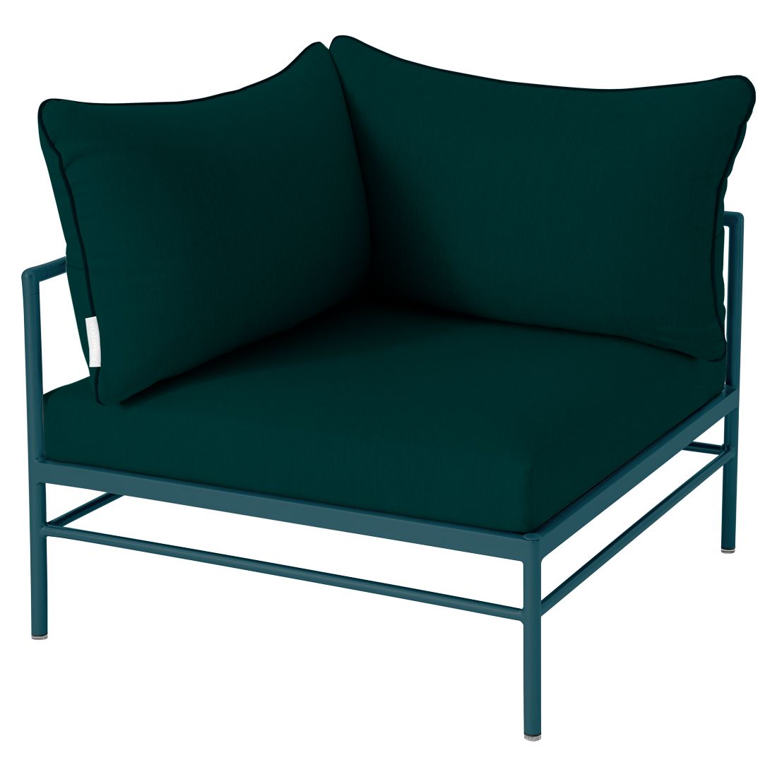 Fermob Rivage Fauteuil d'angle Bleu acapulco 21 Teint Masse Vert Paon cru M01353 