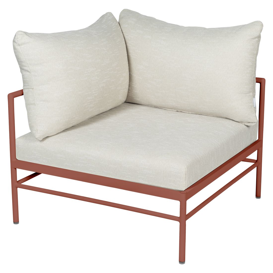 Fermob Rivage Fauteuil d'angle Ocre rouge 20 Teint Masse Texture Osier M0605 