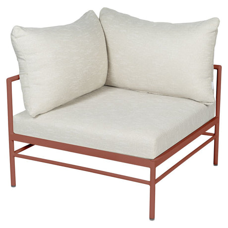Fermob Rivage Fauteuil d'angle Ocre rouge 20 Teint Masse Texture Osier M0605 