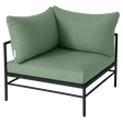 Fermob Rivage Fauteuil d'angle Réglisse 42 Natté Sunbrella Cactus 82 