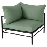 Fermob Rivage Fauteuil d'angle Réglisse 42 Natté Sunbrella Cactus 82 