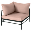 Fermob Rivage Fauteuil d'angle Réglisse 42 Natté Sunbrella Ficelle M0610 