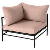 Fermob Rivage Fauteuil d'angle Réglisse 42 Natté Sunbrella Ficelle M0610 