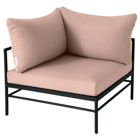 Fermob Rivage Fauteuil d'angle Réglisse 42 Natté Sunbrella Ficelle M0610 