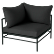 Fermob Rivage Fauteuil d'angle Réglisse 42 Natté Sunbrella Gris Nuit M01282 