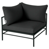 Fermob Rivage Fauteuil d'angle Réglisse 42 Natté Sunbrella Gris Nuit M01282 