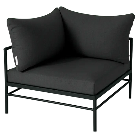 Fermob Rivage Fauteuil d'angle Réglisse 42 Natté Sunbrella Gris Nuit M01282 