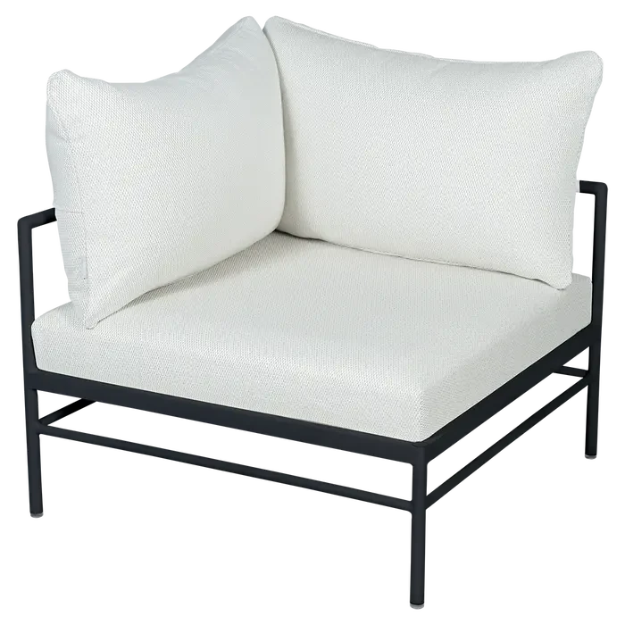 Fermob Rivage Fauteuil d'angle Réglisse 42 Perle D4 