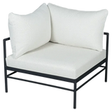Fermob Rivage Fauteuil d'angle Réglisse 42 Perle D4 
