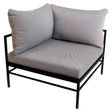 Fermob Rivage Fauteuil d'angle Réglisse 42 Teint Masse Texture Stracciatella M01284 