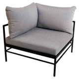 Fermob Rivage Fauteuil d'angle Réglisse 42 Teint Masse Texture Stracciatella M01284 