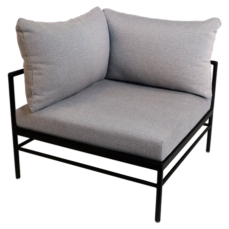 Fermob Rivage Fauteuil d'angle Réglisse 42 Teint Masse Texture Stracciatella M01284 