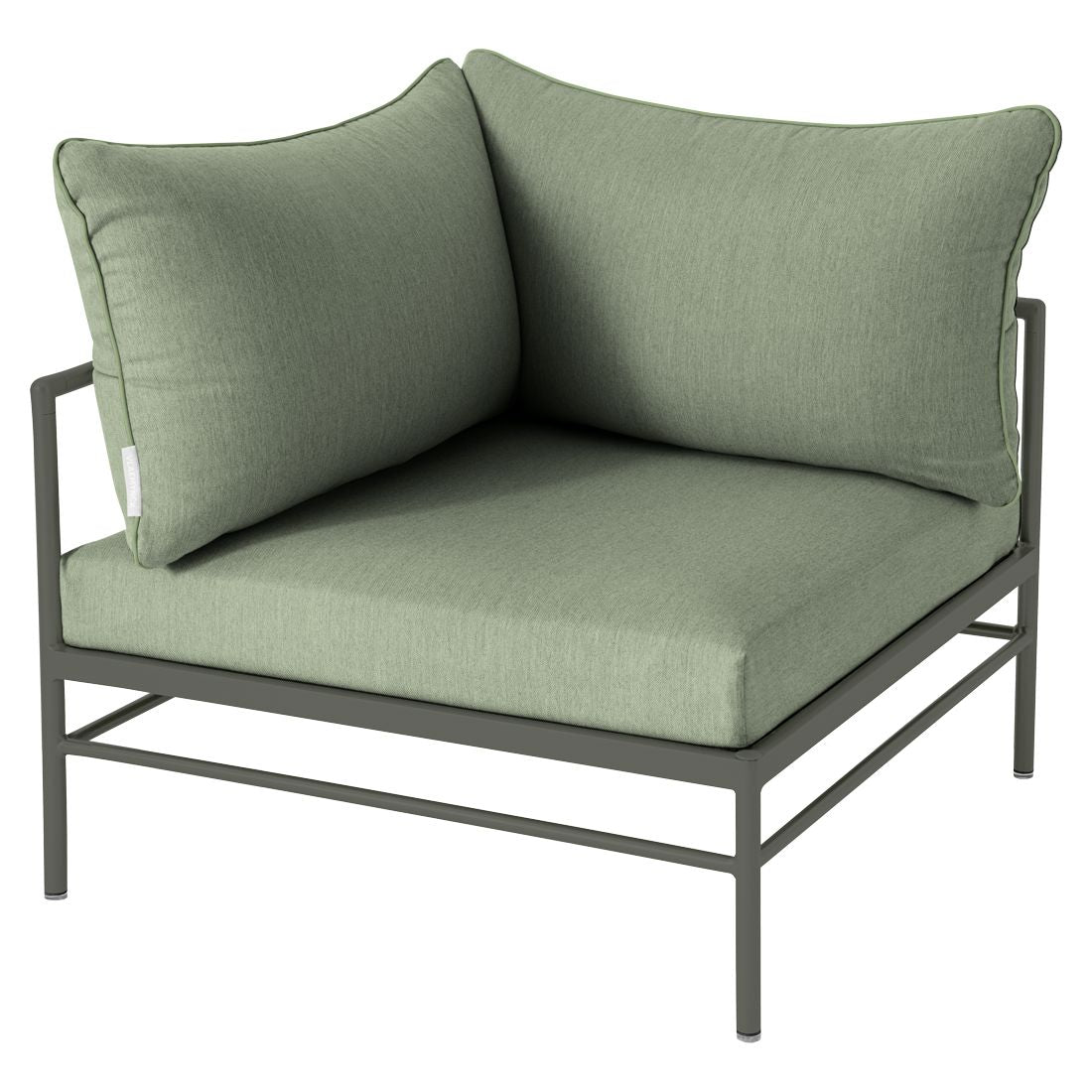 Fermob Rivage Fauteuil d'angle Romarin 48 Natté Sunbrella Cactus 82 