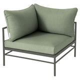 Fermob Rivage Fauteuil d'angle Romarin 48 Natté Sunbrella Cactus 82 