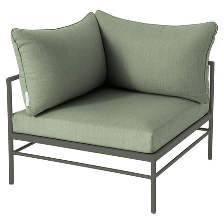 Fermob Rivage Fauteuil d'angle Romarin 48 Natté Sunbrella Cactus 82 