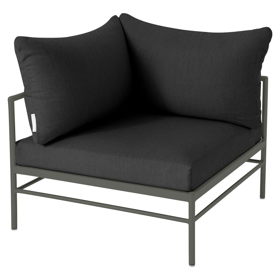 Fermob Rivage Fauteuil d'angle Romarin 48 Natté Sunbrella Gris Nuit M01282 
