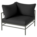 Fermob Rivage Fauteuil d'angle Romarin 48 Natté Sunbrella Gris Nuit M01282 