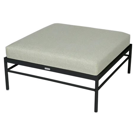 Fermob Rivage Pouf Blanc coton 01 Natté Sunbrella Cactus 82 