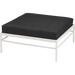 Fermob Rivage Pouf Blanc coton 01 Natté Sunbrella Gris Nuit M01282 