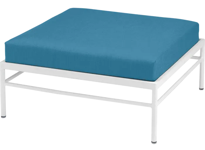 Fermob Rivage Pouf Blanc coton 01 Teint Masse Bleu Adriatic M03941 
