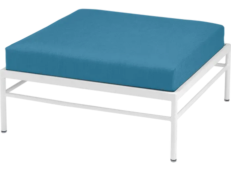 Fermob Rivage Pouf Blanc coton 01 Teint Masse Bleu Adriatic M03941 