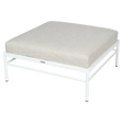 Fermob Rivage Pouf Blanc coton 01 Teint Masse Texture Osier M0605 