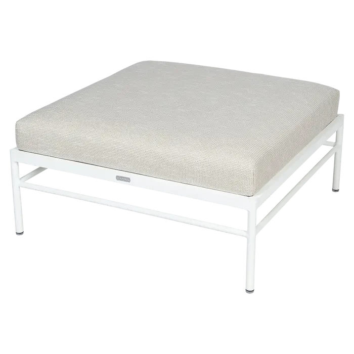 Fermob Rivage Pouf Blanc coton 01 Teint Masse Texture Osier M0605 