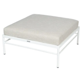 Fermob Rivage Pouf Blanc coton 01 Teint Masse Texture Osier M0605 