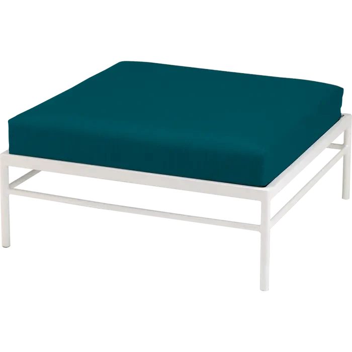 Fermob Rivage Pouf Blanc coton 01 Teint Masse Vert Paon cru M01353 