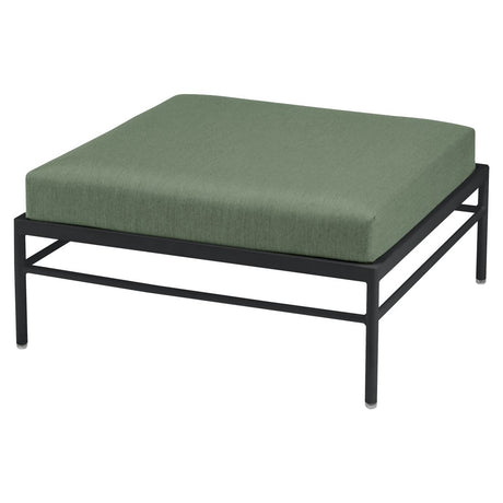 Fermob Rivage Pouf Carbone 47 Natté Sunbrella Cactus 82 