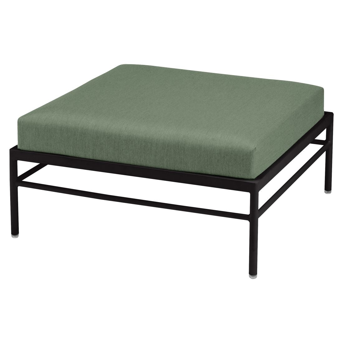 Fermob Rivage Pouf Réglisse 42 Natté Sunbrella Cactus 82 