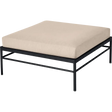 Fermob Rivage Pouf Réglisse 42 Natté Sunbrella Ficelle M0610 