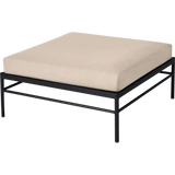 Fermob Rivage Pouf Réglisse 42 Natté Sunbrella Ficelle M0610 