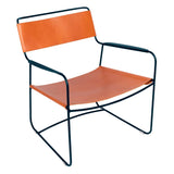 Fermob Surprising Fauteuil bas Cuir Indoor Bleu abysse 92 