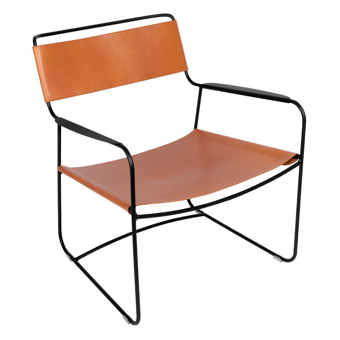 Fermob Surprising Fauteuil bas Cuir Indoor Réglisse 42 