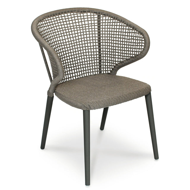 Fischer Möbel Faro Fauteuil repas alu, Coussins en sus Pizarra 