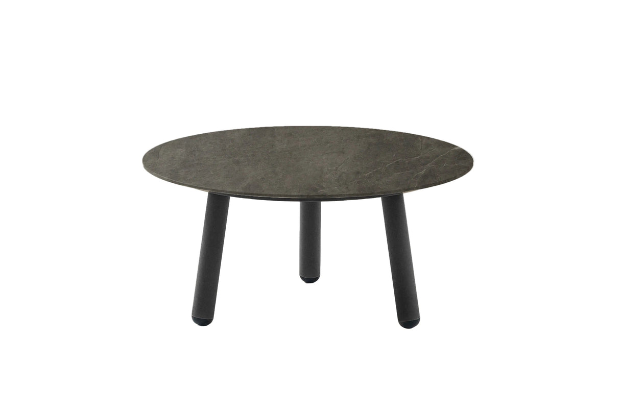 Gate Living Harbour Table basse Ø80cm h:34cm Aluminium Charcoal - Céramique Grey 