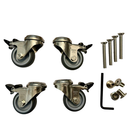 Glatz Kit de roues pour Socle Granit Z 40 / 55 / 90 / M4 120 kg 2025 acier inoxydable 