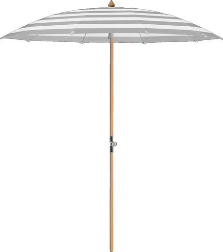 Glatz Parasol ALEXO® Ø200cm Qualité 5 · 555 Grey Stripe 
