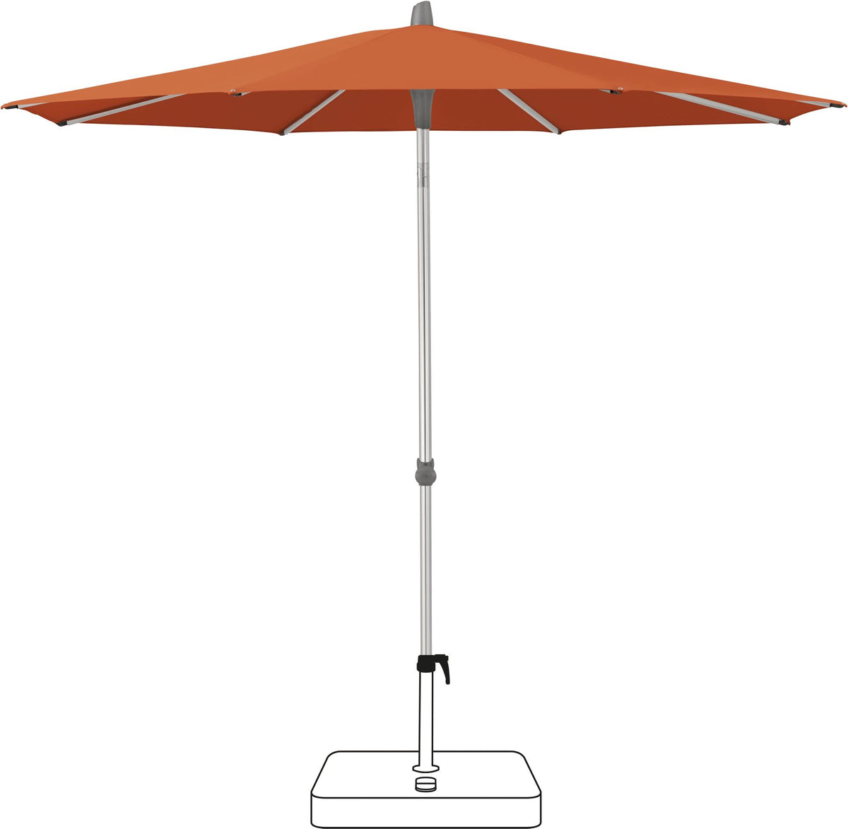 Glatz Parasol ALU-SMART Ø200cm Qualité 5 · 513 Outback 