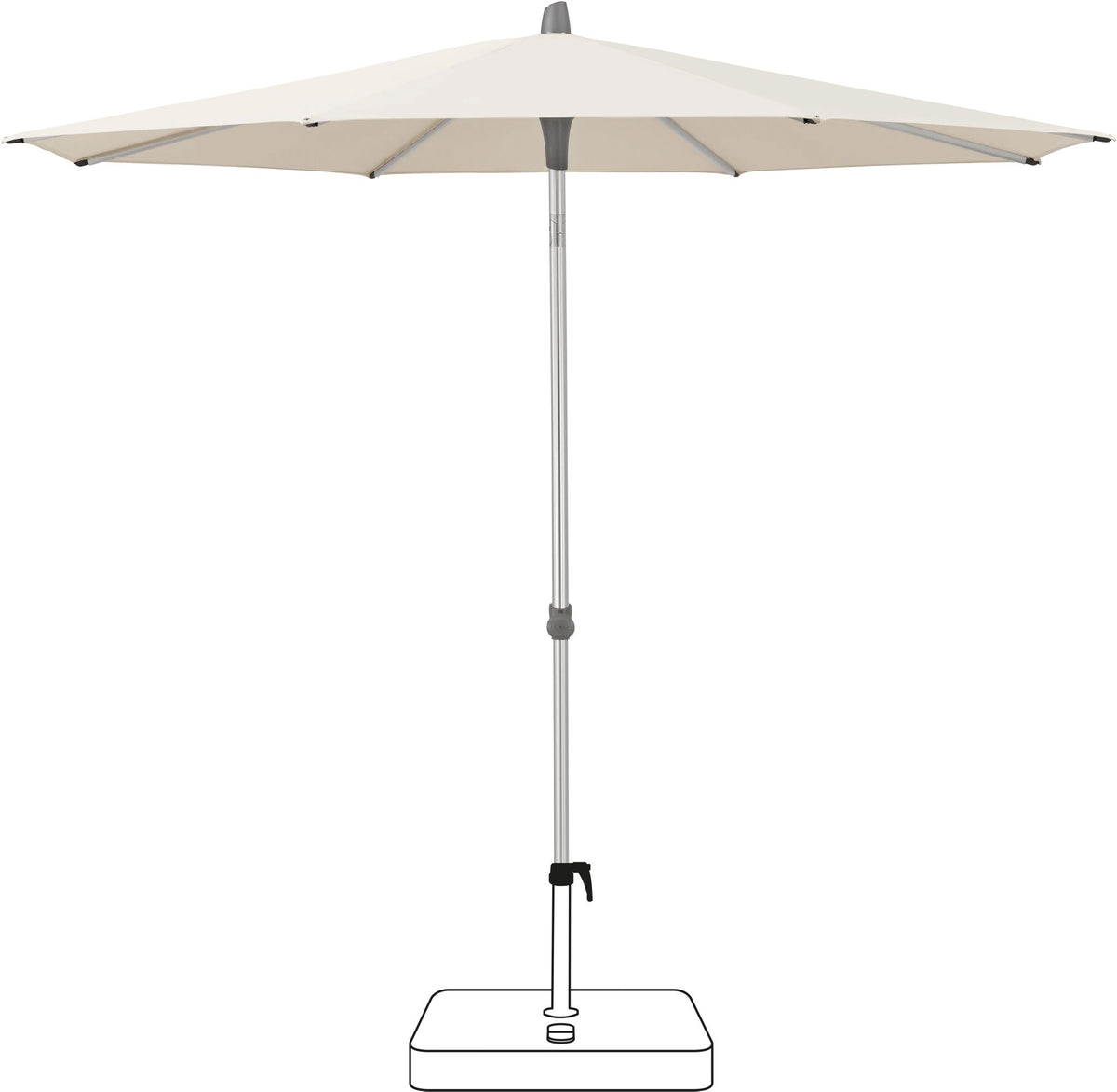 Glatz Parasol ALU-SMART Ø200cm Qualité 5 · 523 Champagne 