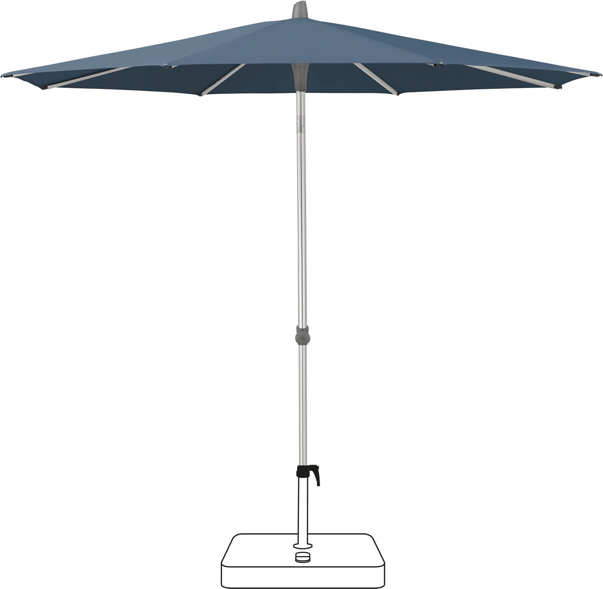Glatz Parasol ALU-SMART Ø200cm Qualité 5 · 600 Wave 